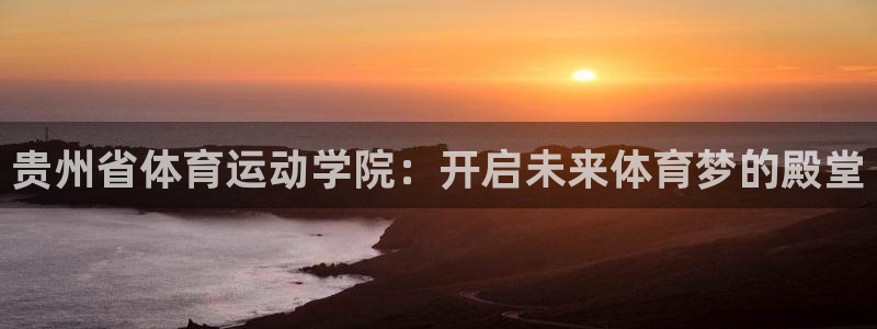 3377体育官方正版app开户：贵州省体育运动学院：开启未来